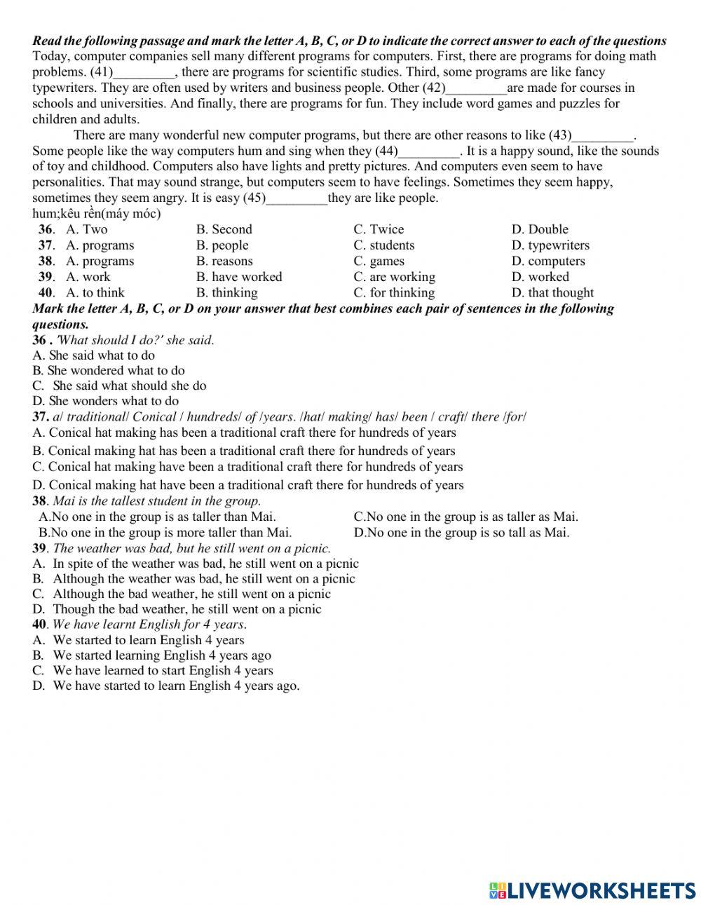 Revision for the 1st  mid term test