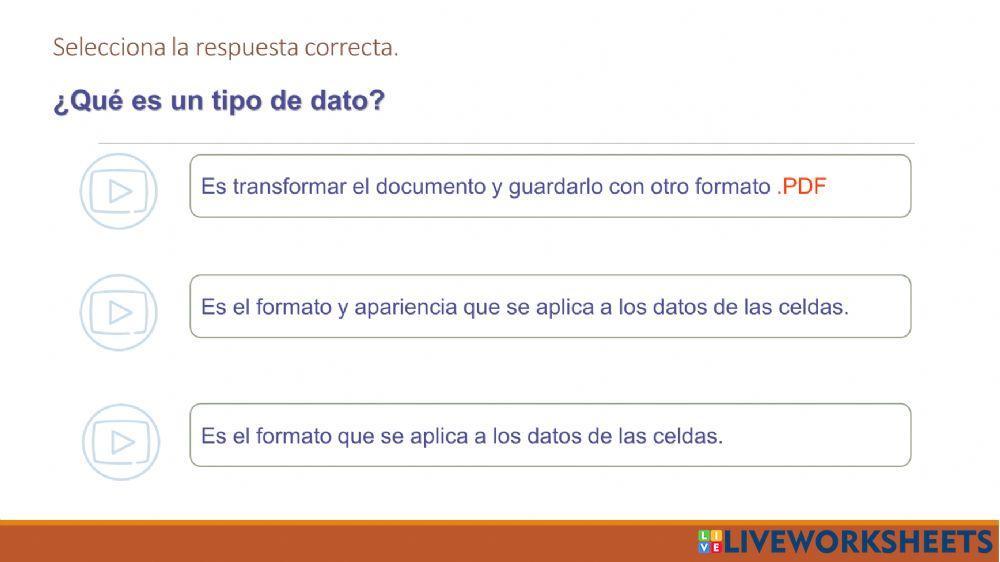 Tipos de datos en Excel