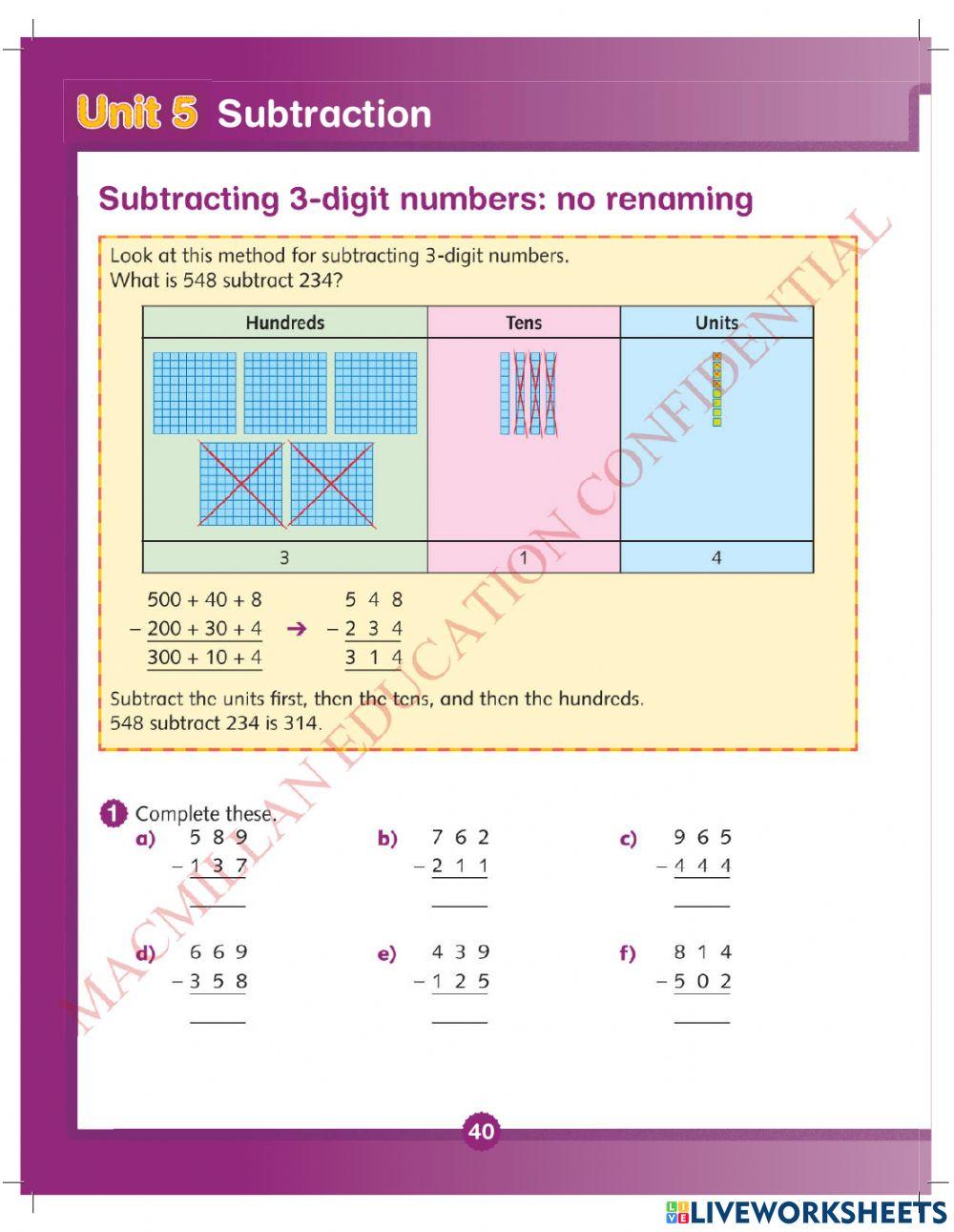 Maths 3A-Week 6-pages 40, 42, 41 (ex 2), 43 (ex 3) worksheet | Live ...