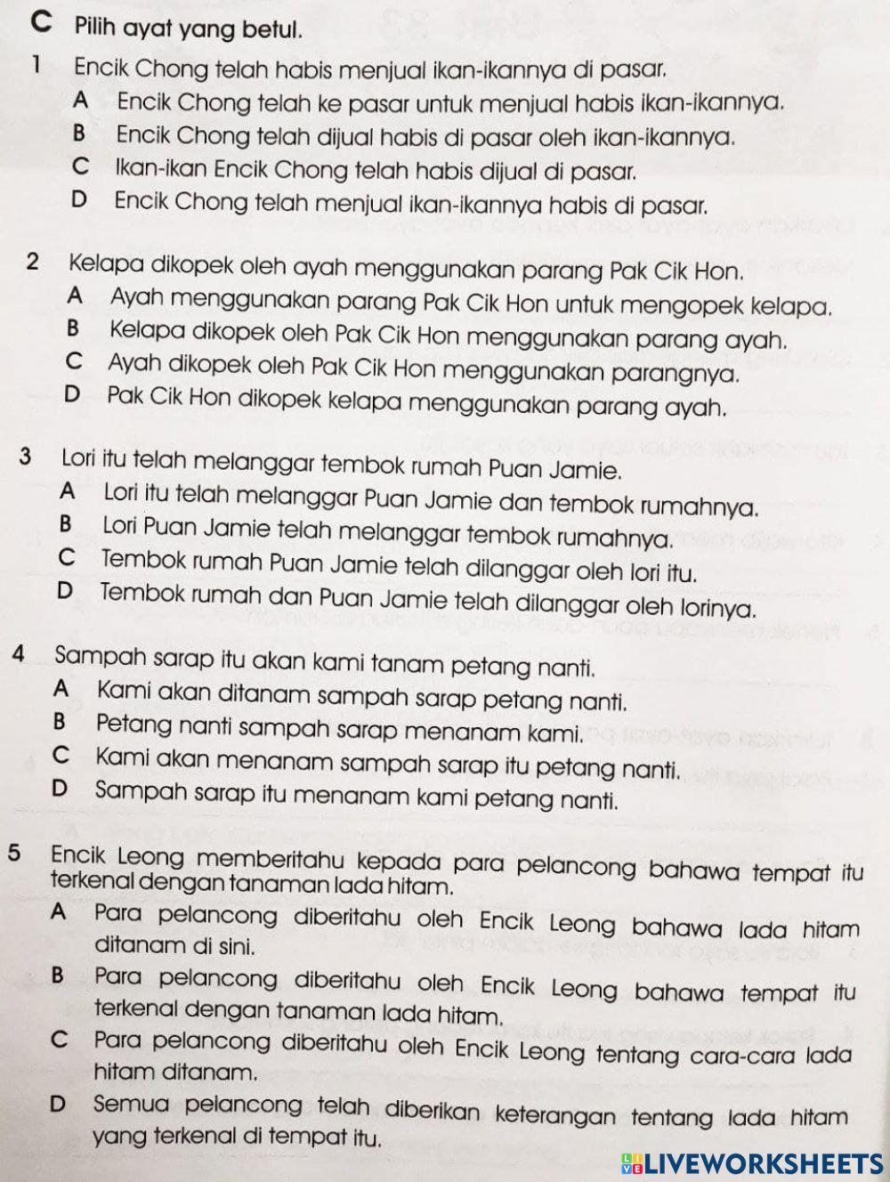 Ayat aktif ayat pasif