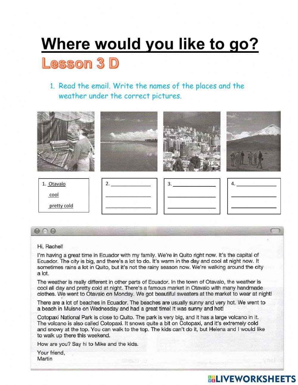 Where would you like to go?