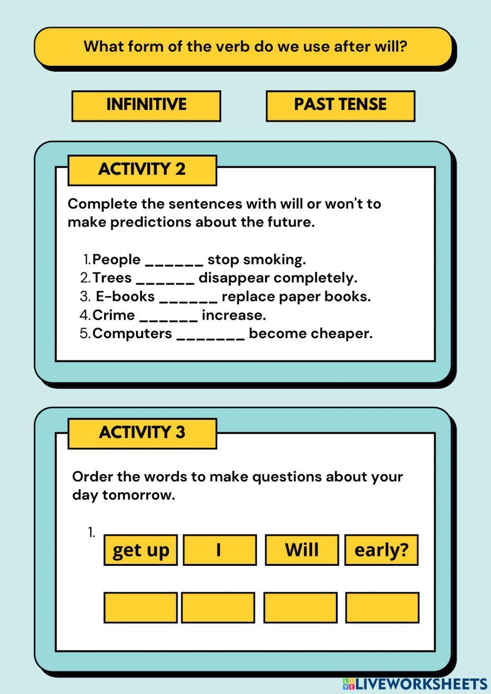 Pulse 2 Unit 5 Grammar Will - Won't