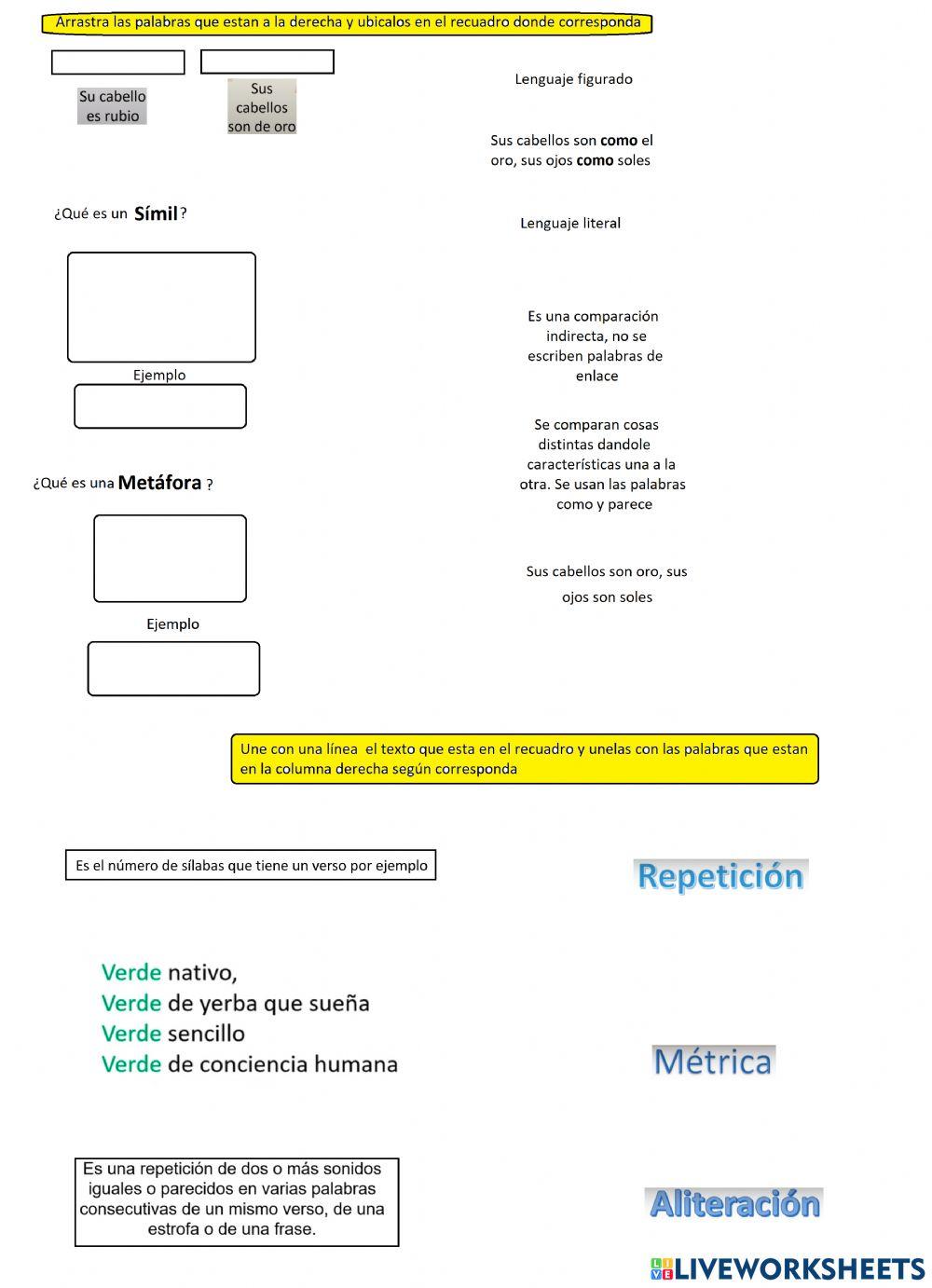 Recursos literarios del poema