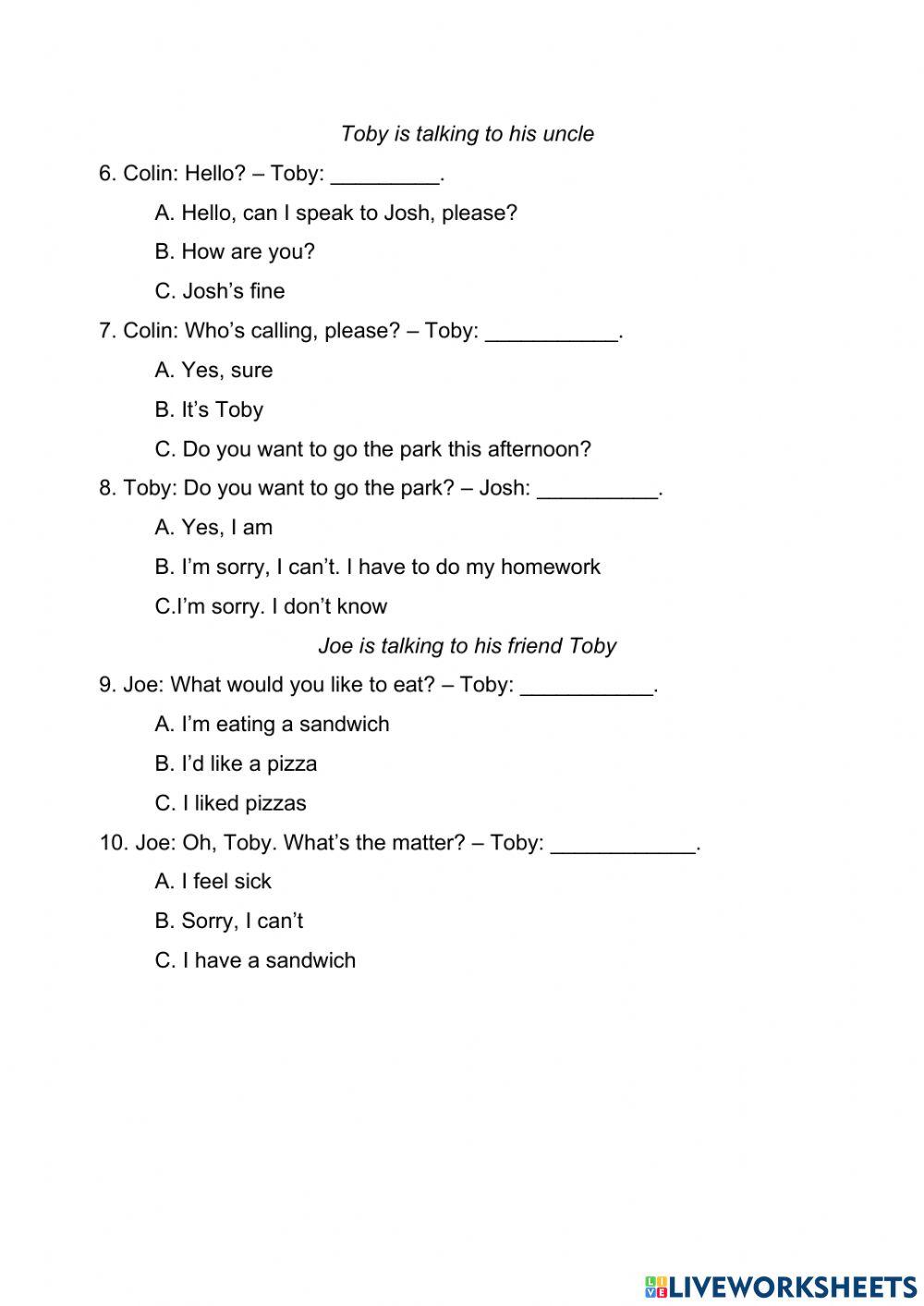 English 5 1505837 | nguyen thi nghia | Live Worksheets