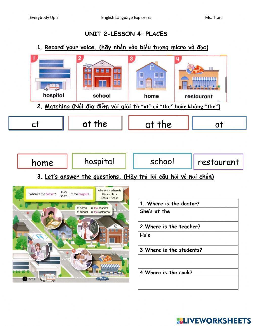 Everybody up 2-unit 2-lesson 4-places