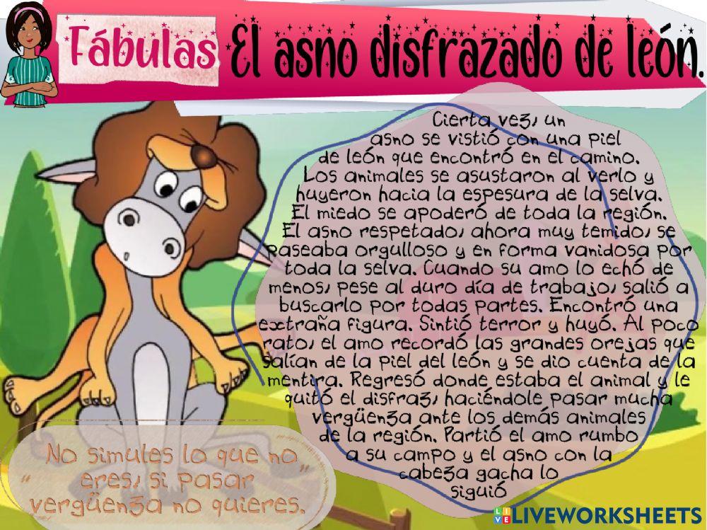 El asno que se disfrazó de león