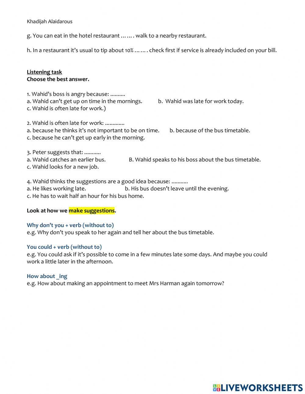 102 T6: Interpersonal skills 1