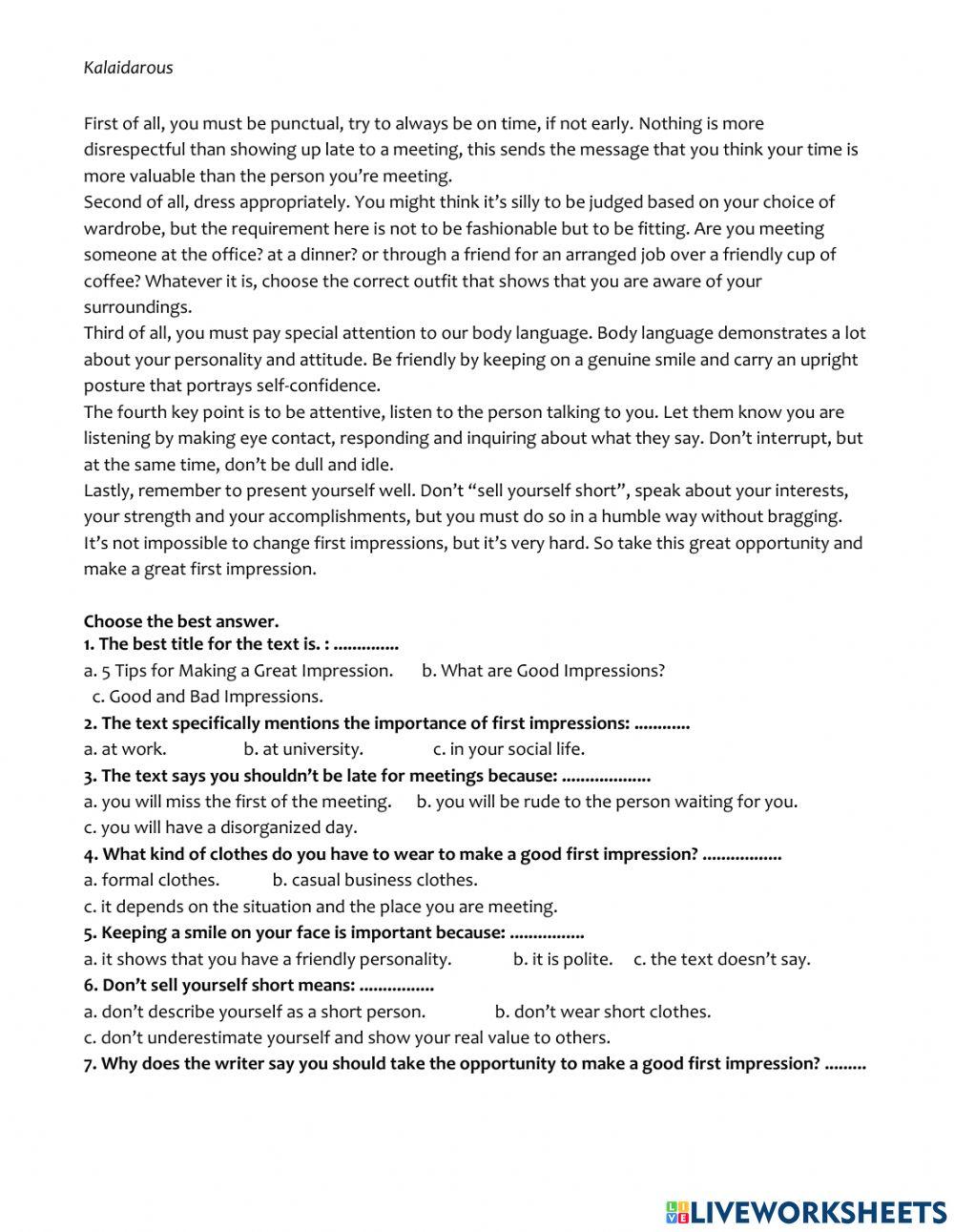 103 T6 interpersonal skills