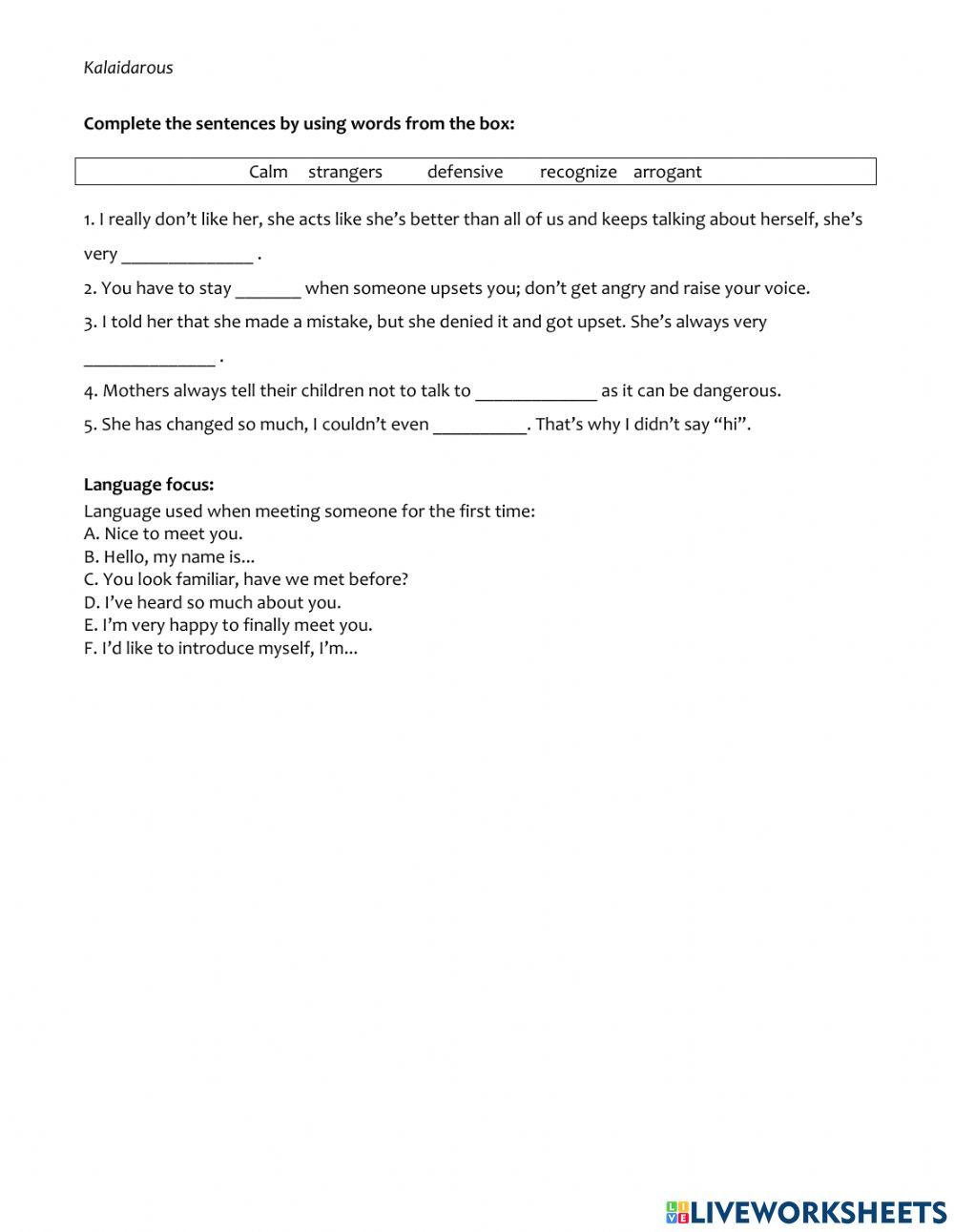 103 T6 interpersonal skills