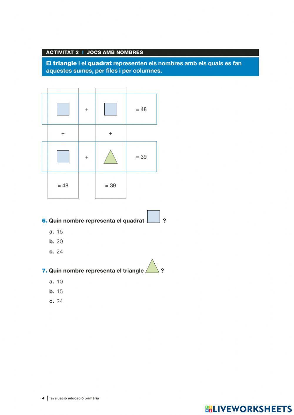 Competències Bàsiques Matemàtiques 2014