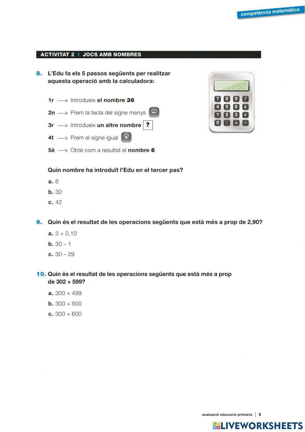 Competències Bàsiques Matemàtiques 2014