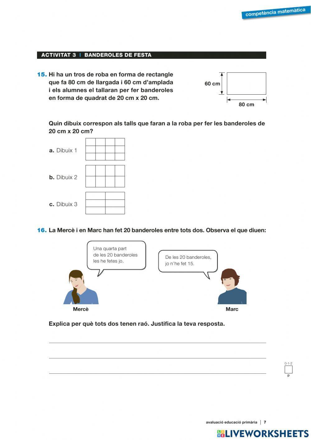 Competències Bàsiques Matemàtiques 2014