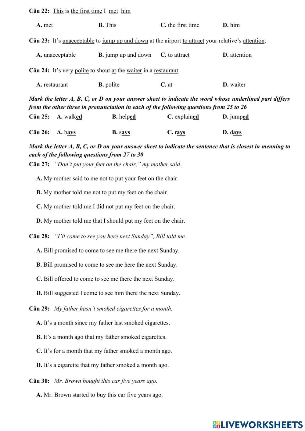 MOET English G12 - Review for 45-min Test (1)