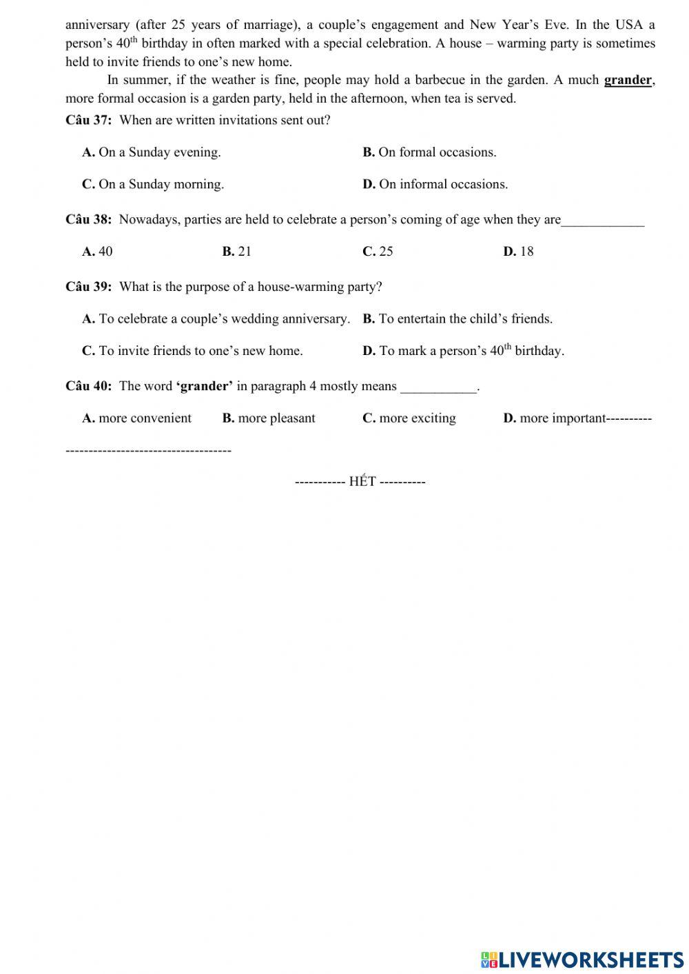 MOET English G12 - Review for 45-min Test (1)
