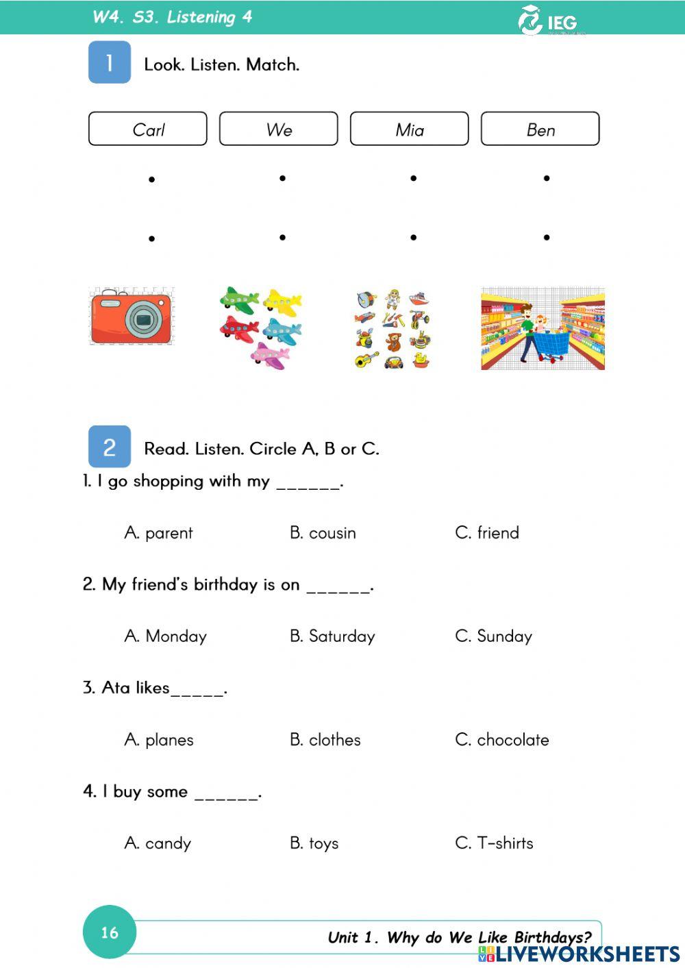 OIC 2 Unit 1 Listening 4