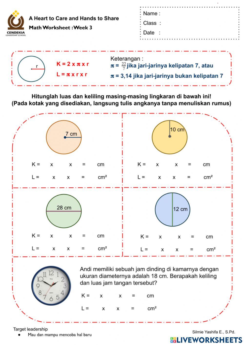 Luas dan Keliling Lingkaran