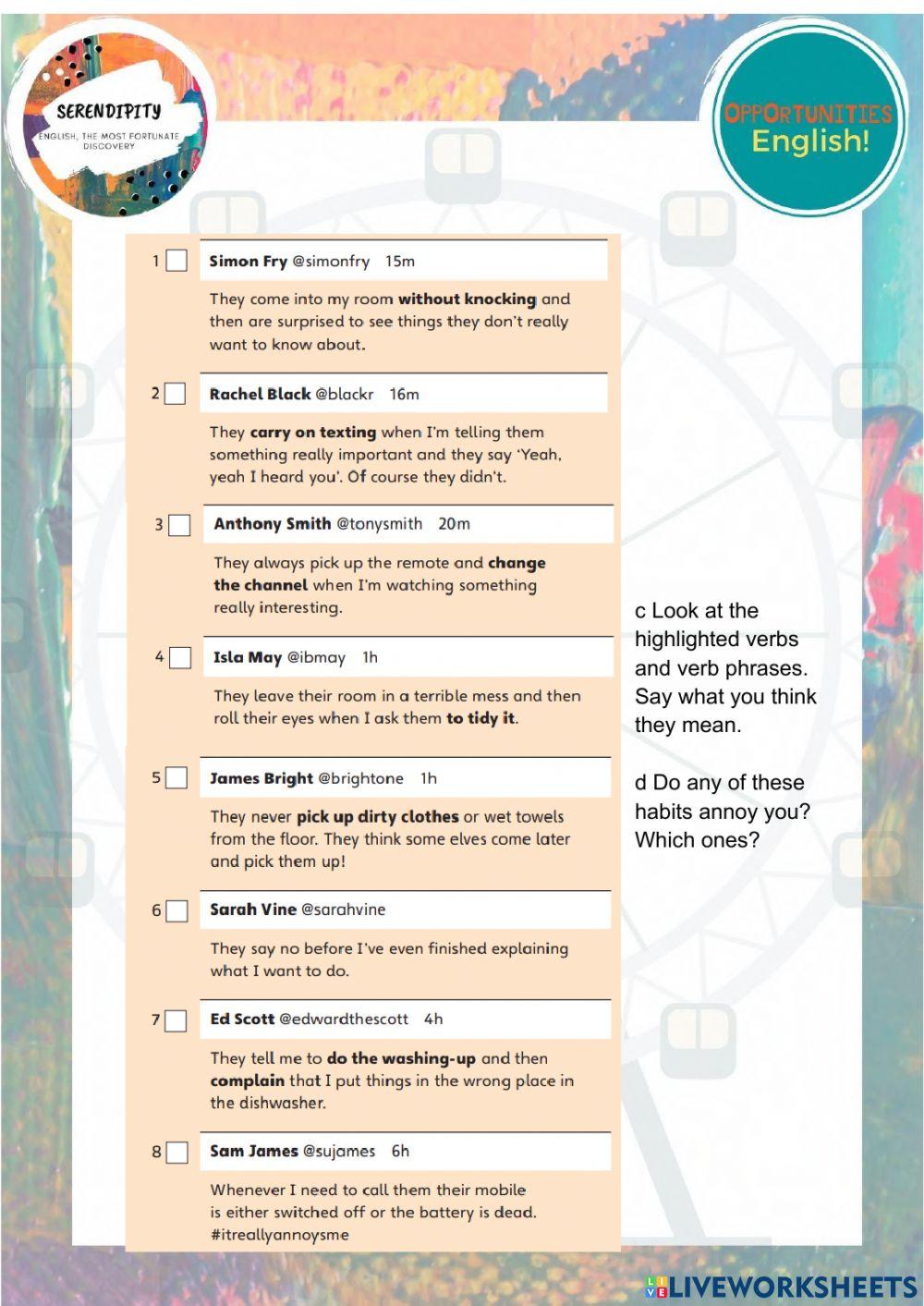 Unit 4A, pre intermediate