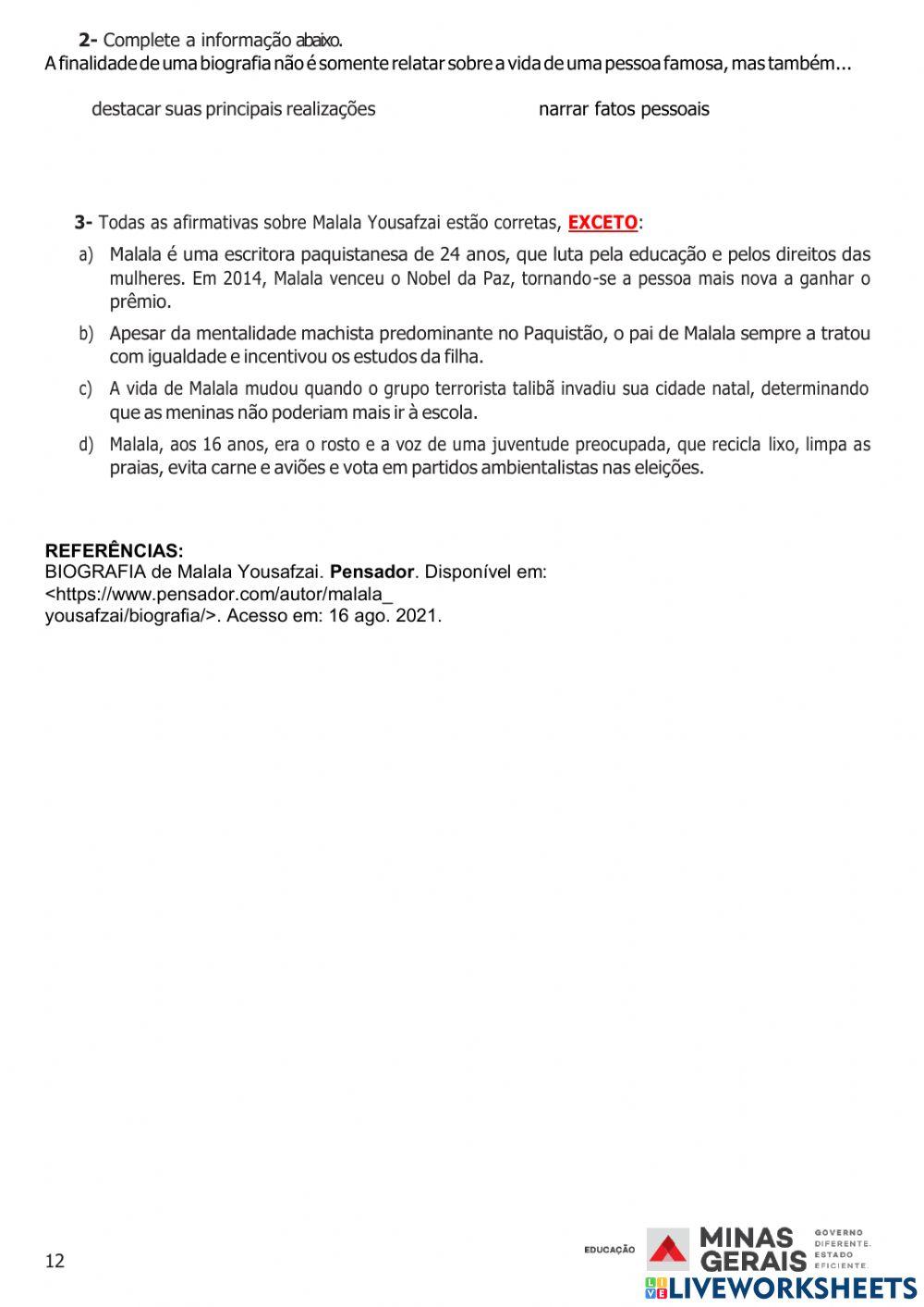 Pet 4 -  9º ano - semana 3