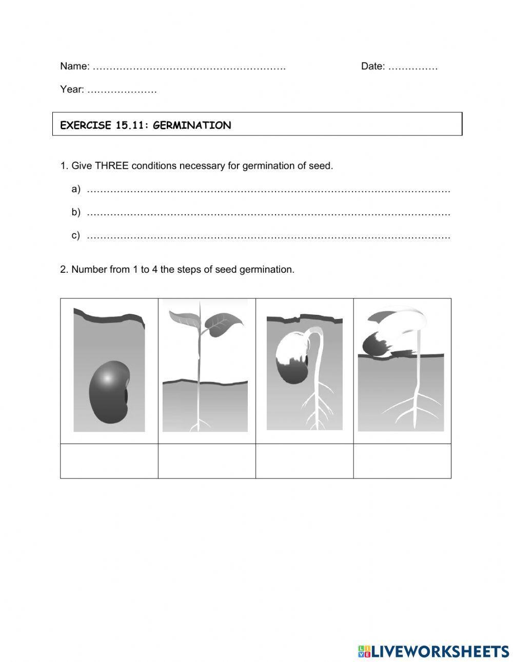 Exercise 15.11 (germination)