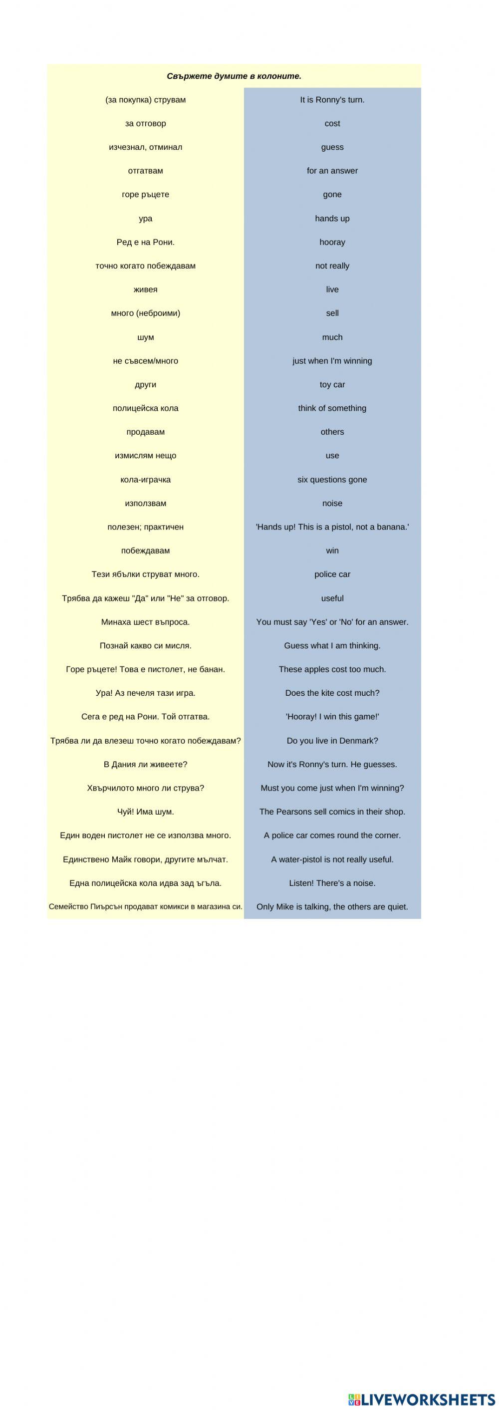 VocabularyА-А1–5А