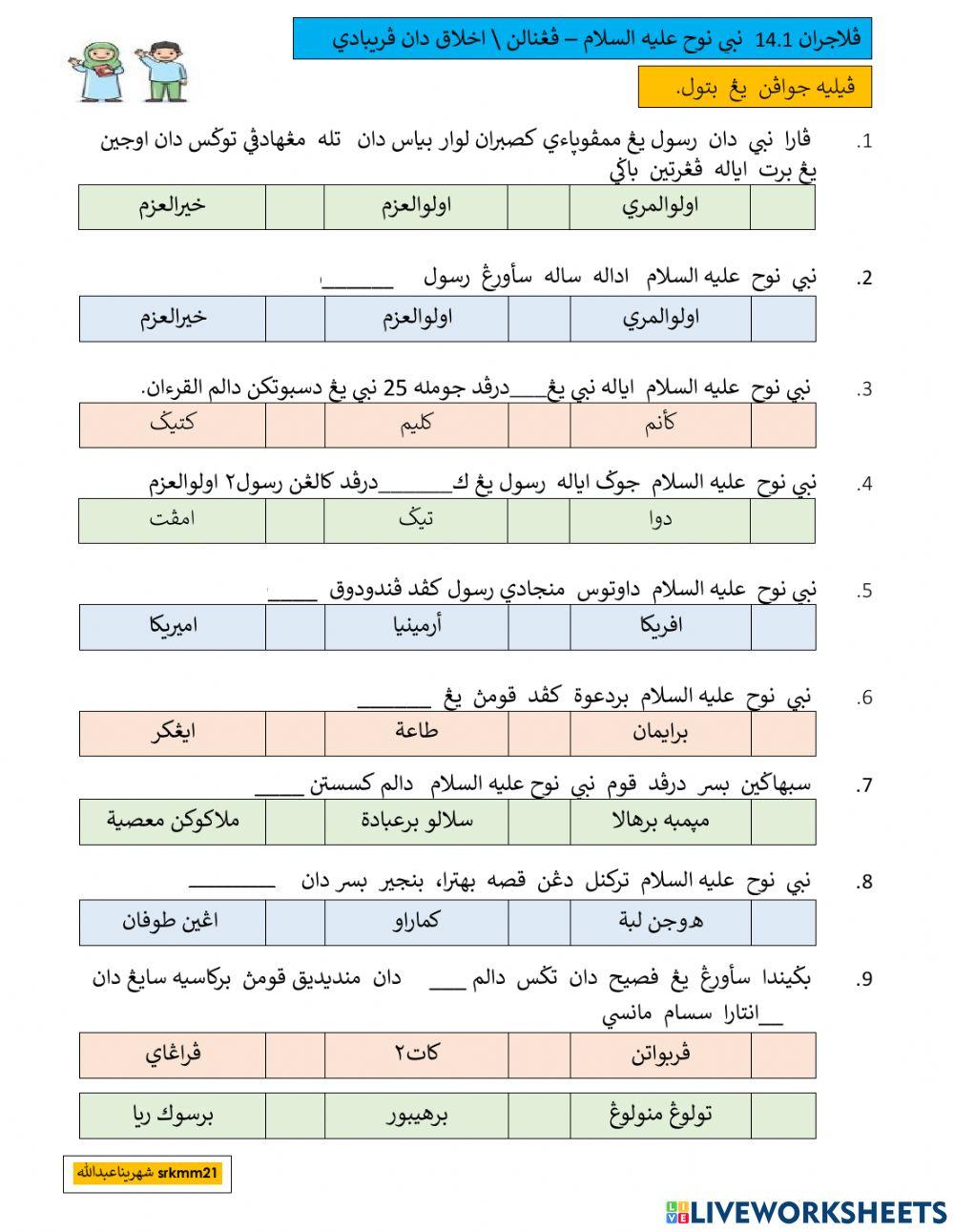 Pengenalan - akhlak & peribadi nabi nuh a.s.