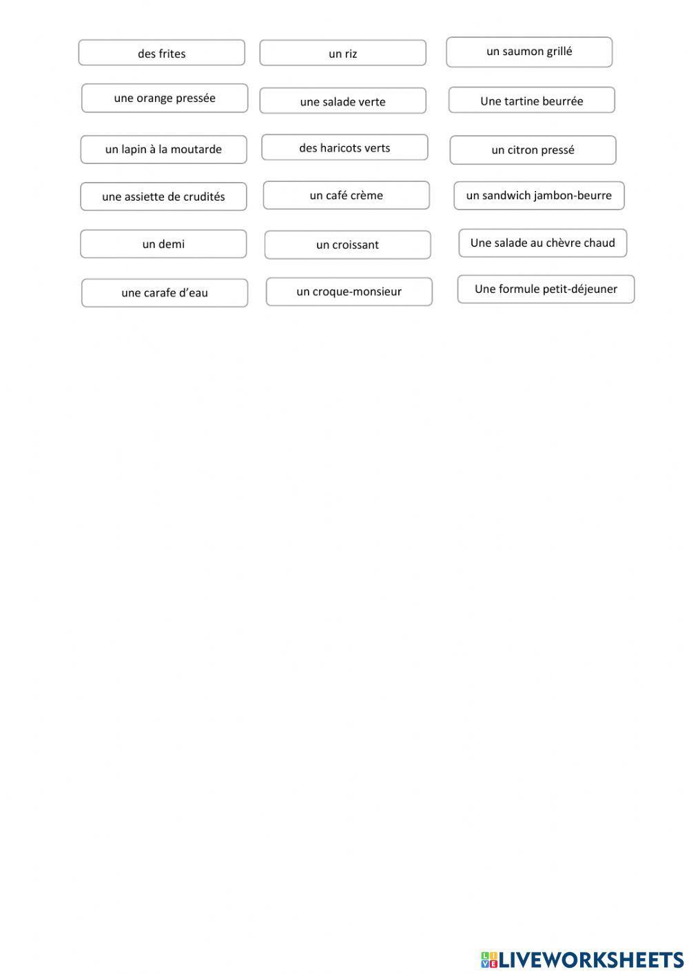 Petit déjeuner-Déjeuner-Dîner