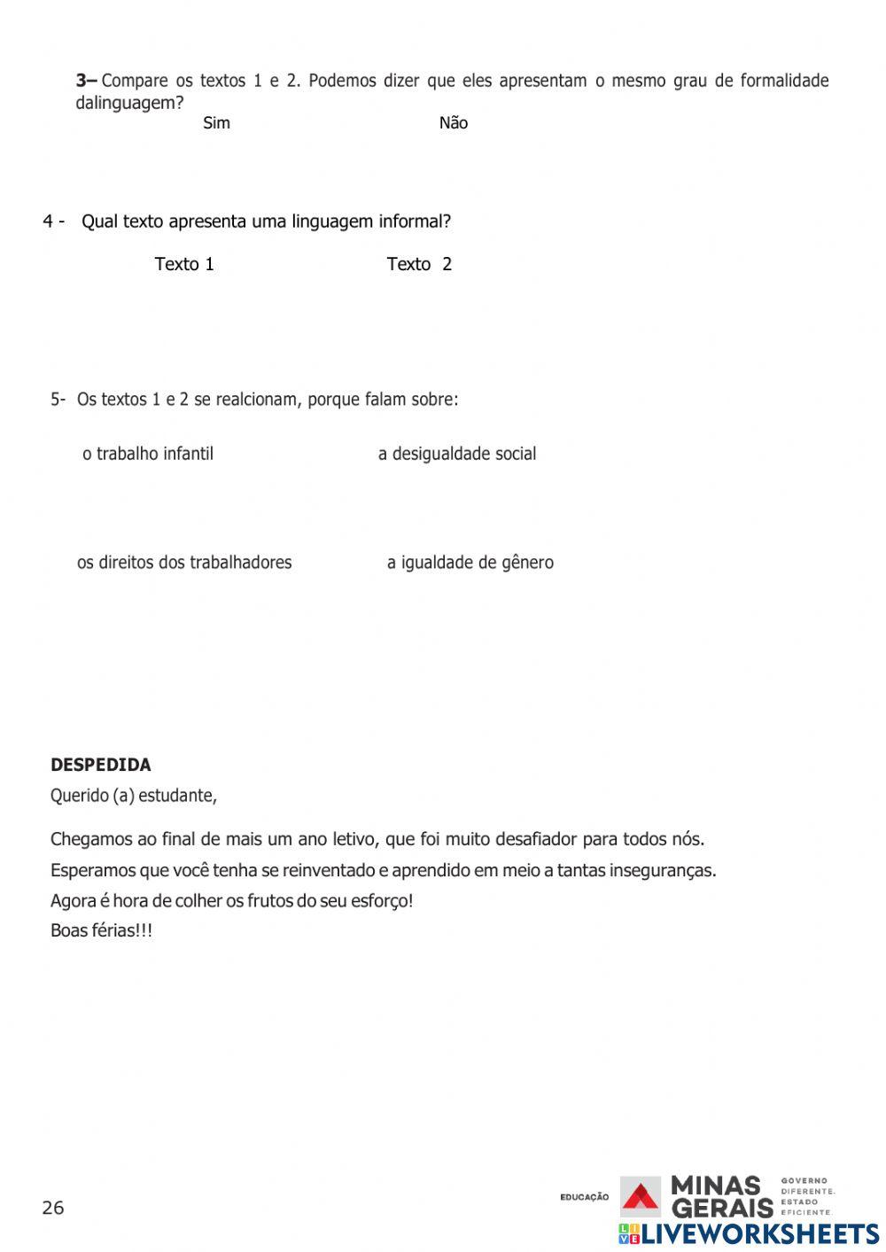 Pet 4 - 9º ano- semana 6