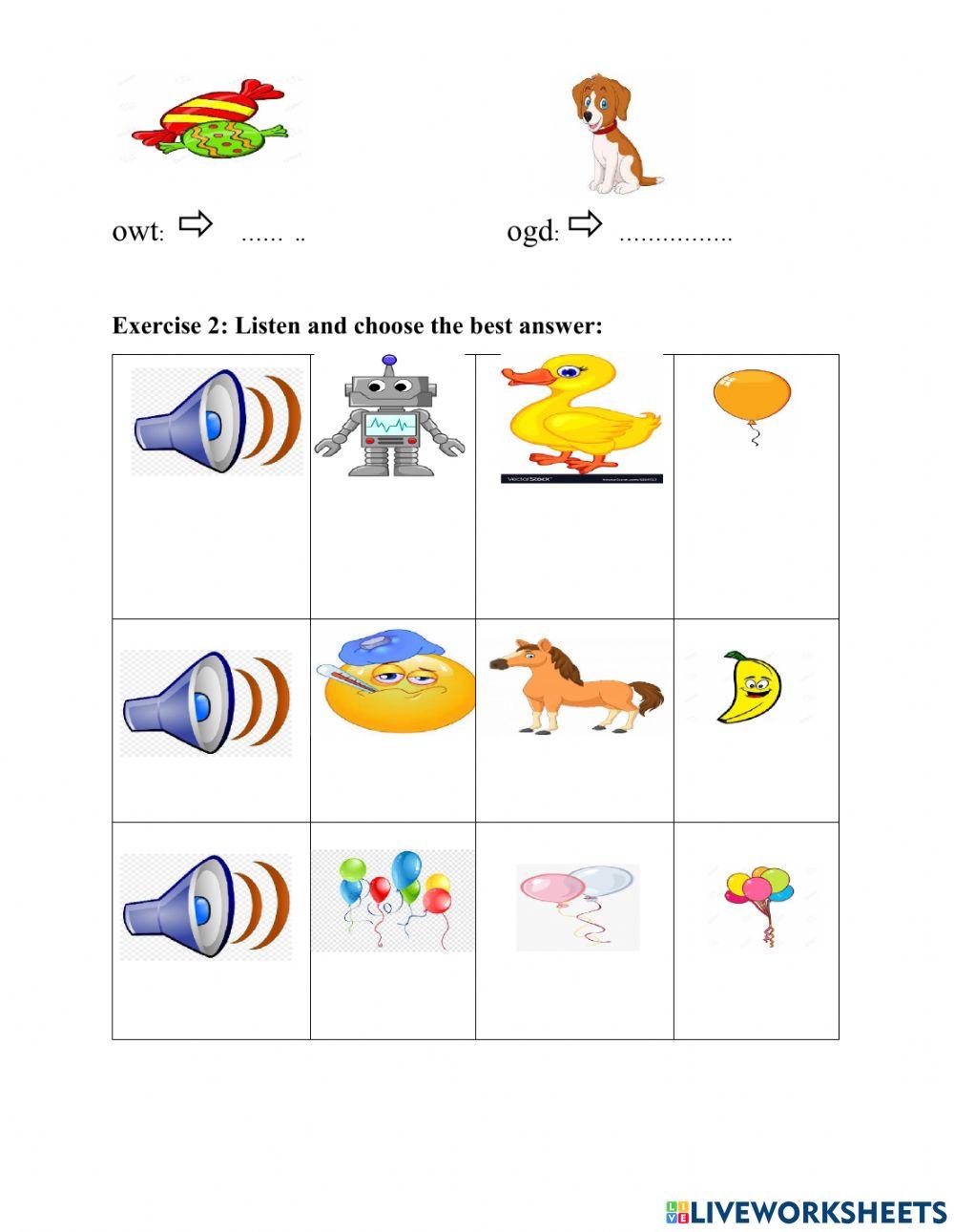 unit 3 grade 1 online exercise for | Live Worksheets