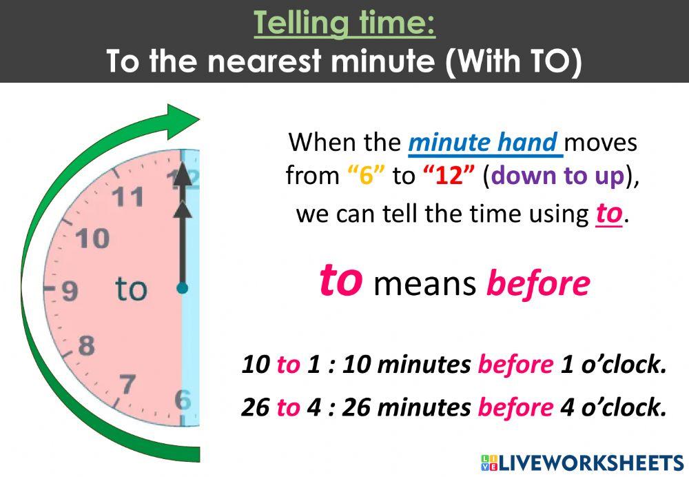 Telling  time  using  to