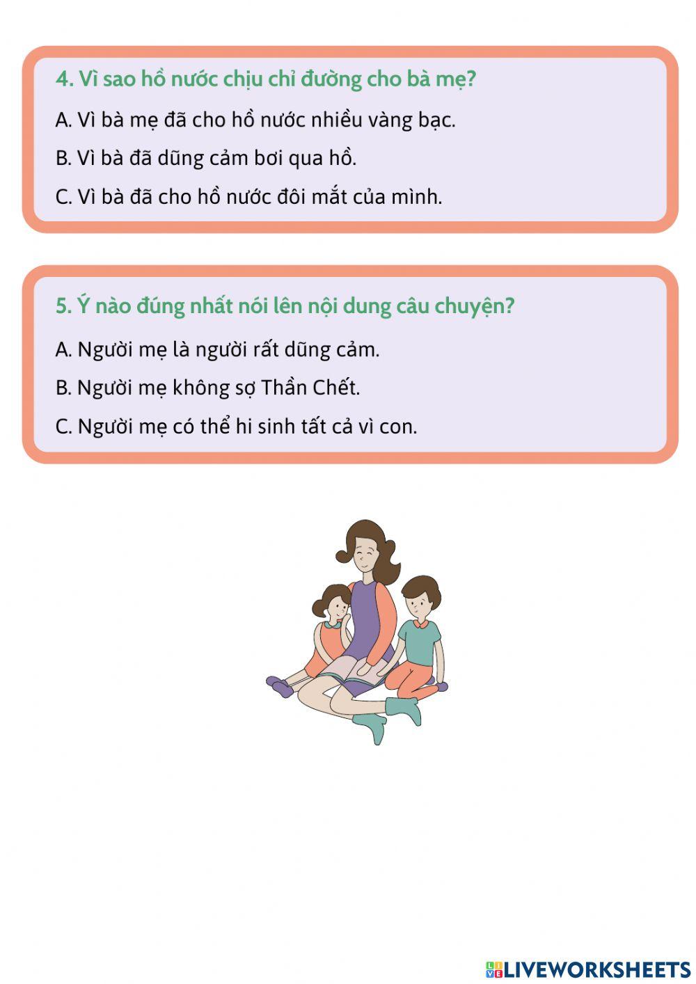 Tập đọc Người mẹ