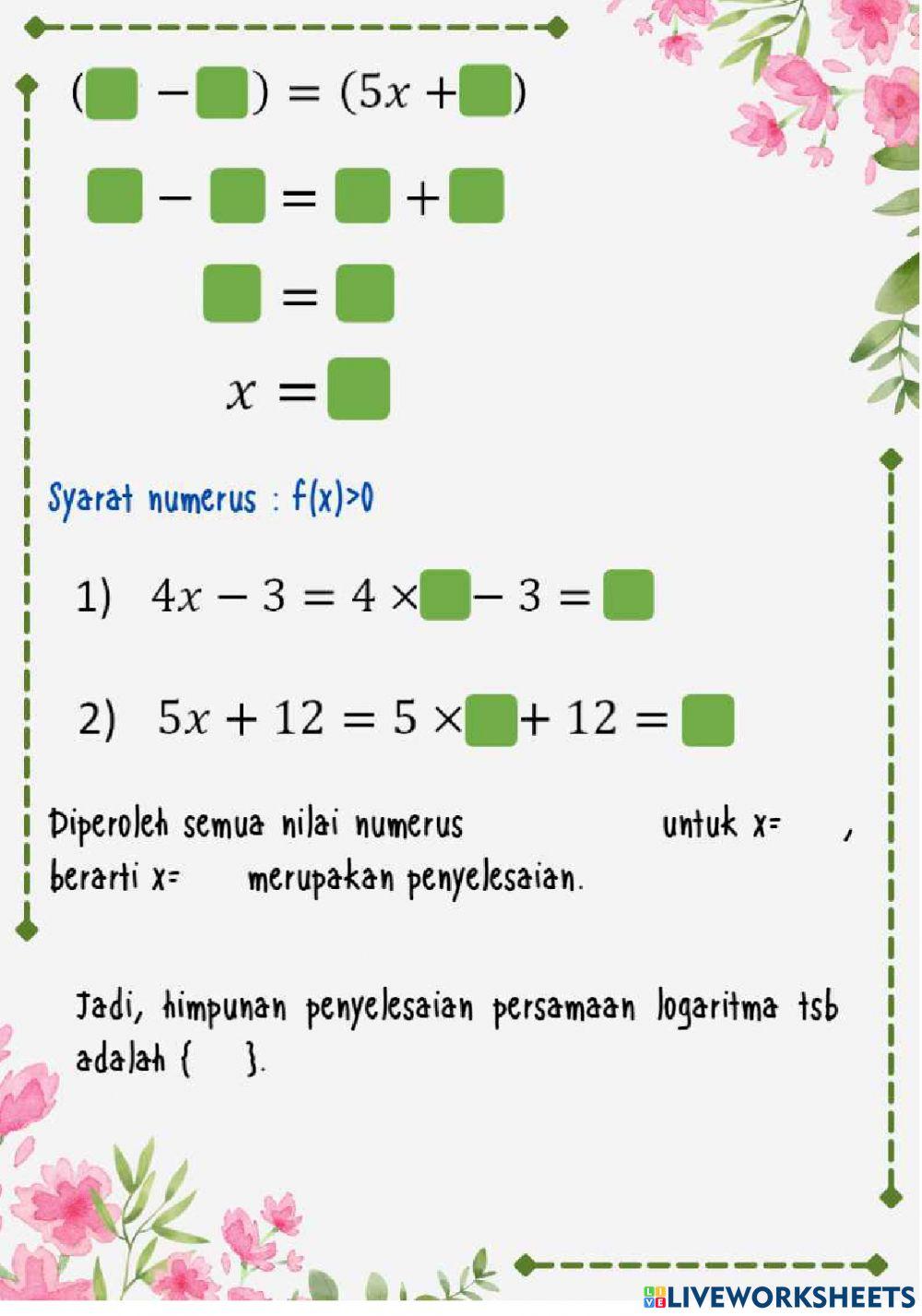 Lkpd 07 Persamaan Logaritma