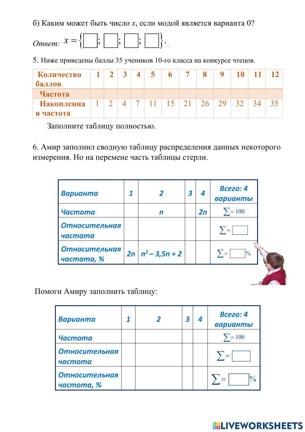 Элементы статистики