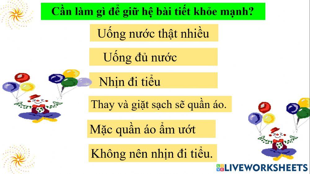 Bài 11 - Vệ sinh hệ bài tiết Bài 11 - Vệ sinh hệ bài tiết
