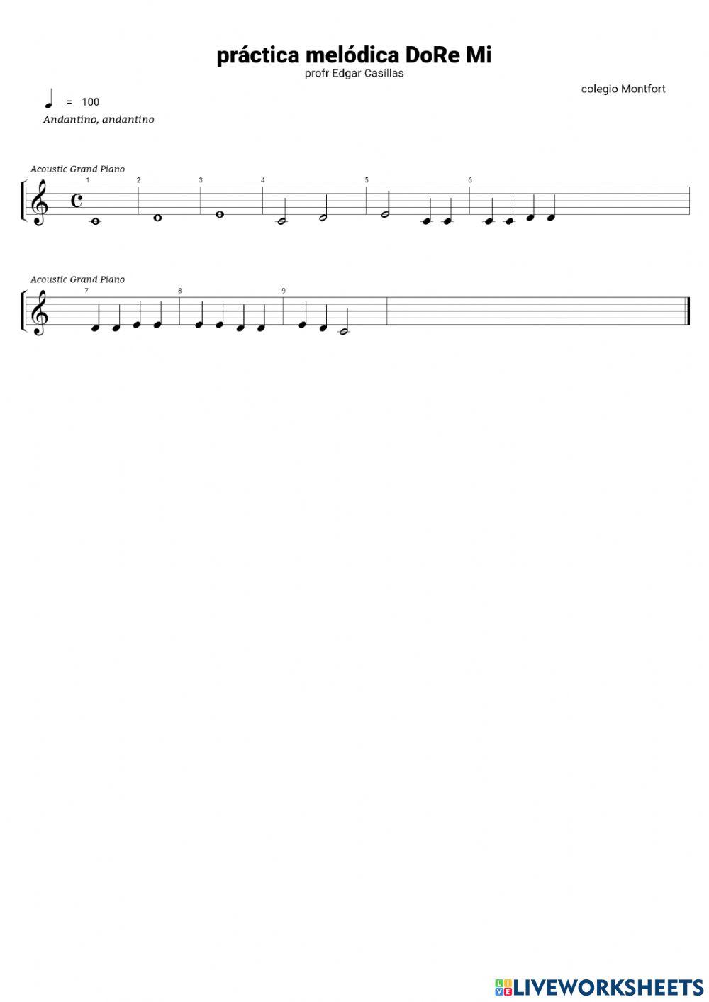 Apreciación y entonación de las notas musicales