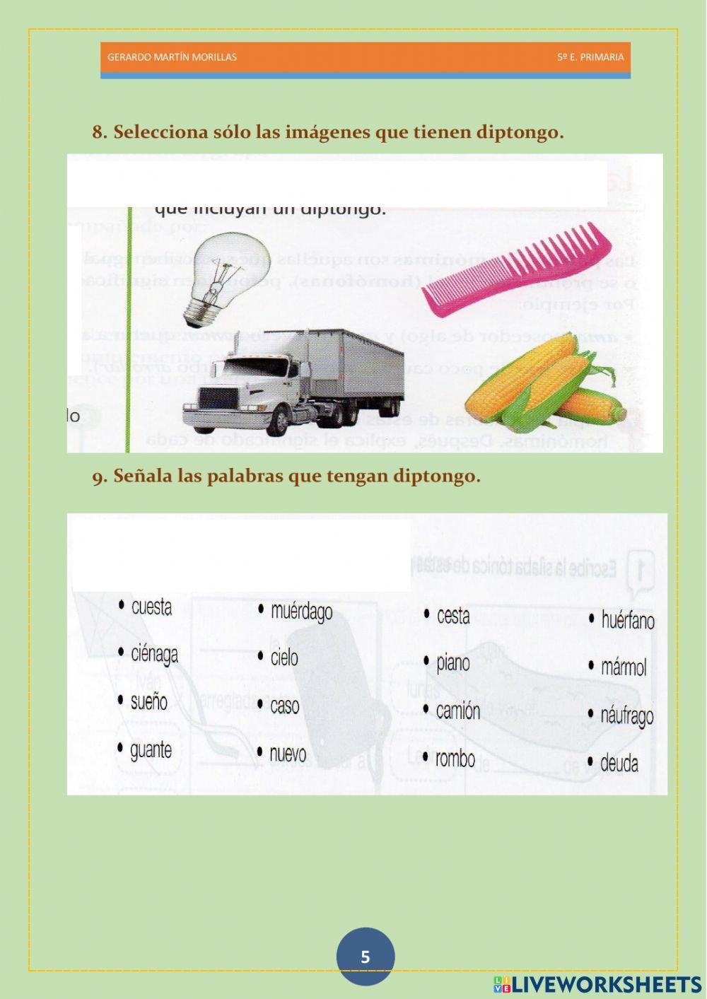 Taller de ortografía. Ficha 2.