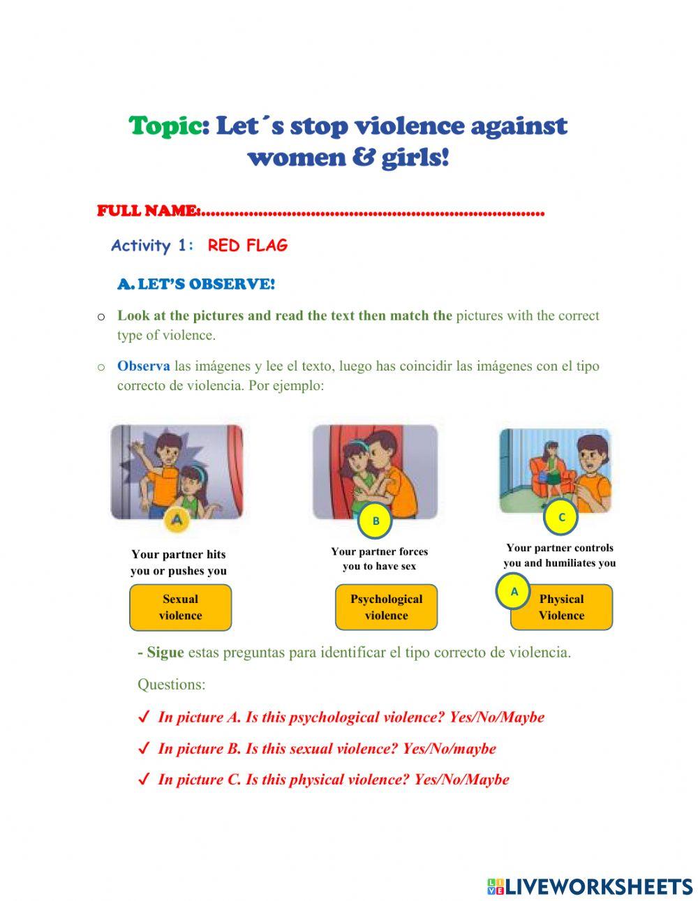 Let's stop violence against woman and girls