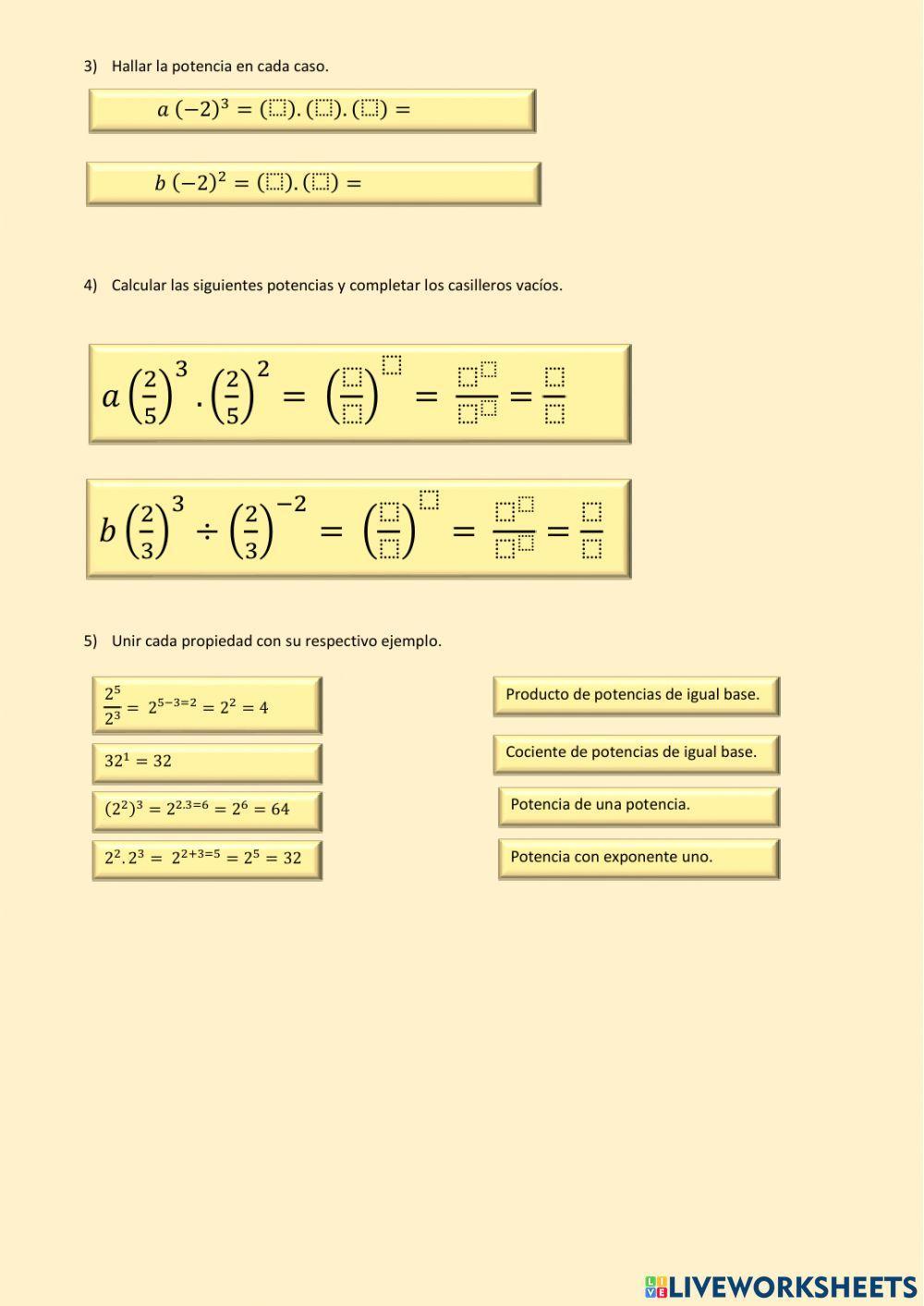 Potenciación de números reales