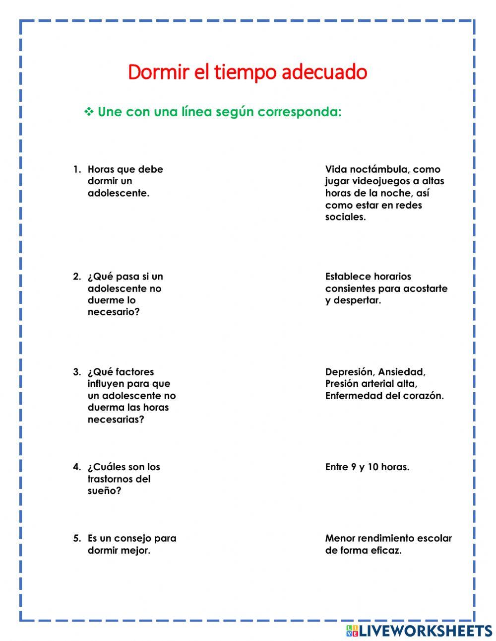 Dormir el tiempo adecuado