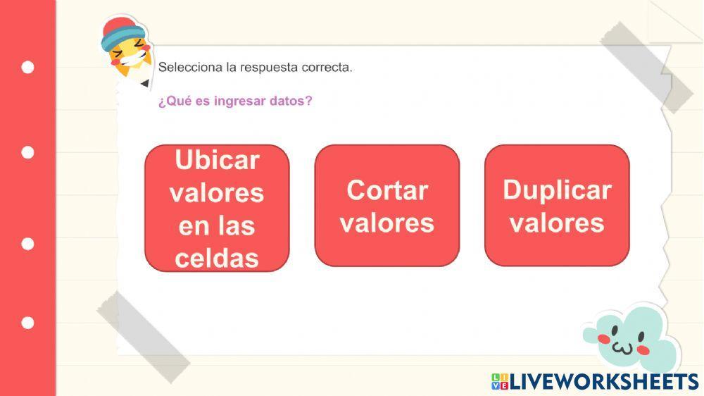 Ingreso de datos en Excel