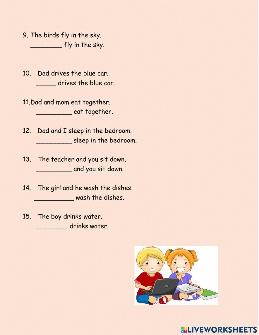 Present Simple and Personal Pronouns