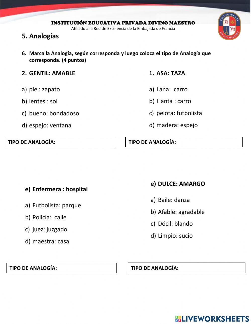 Examen bimestral iii - raz verbal