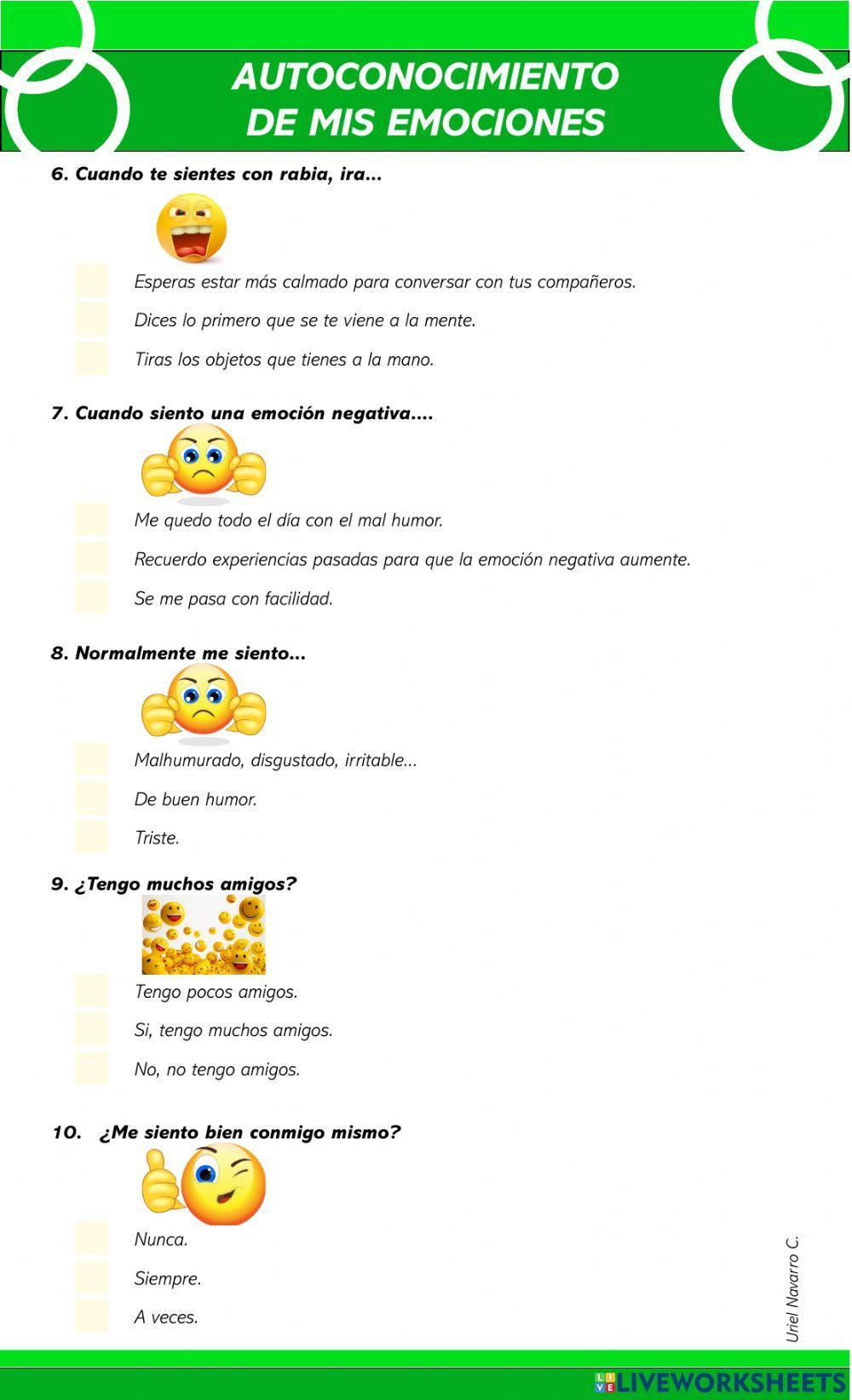 AUTOCONOCIMIENTO DE MIS EMOCIONES