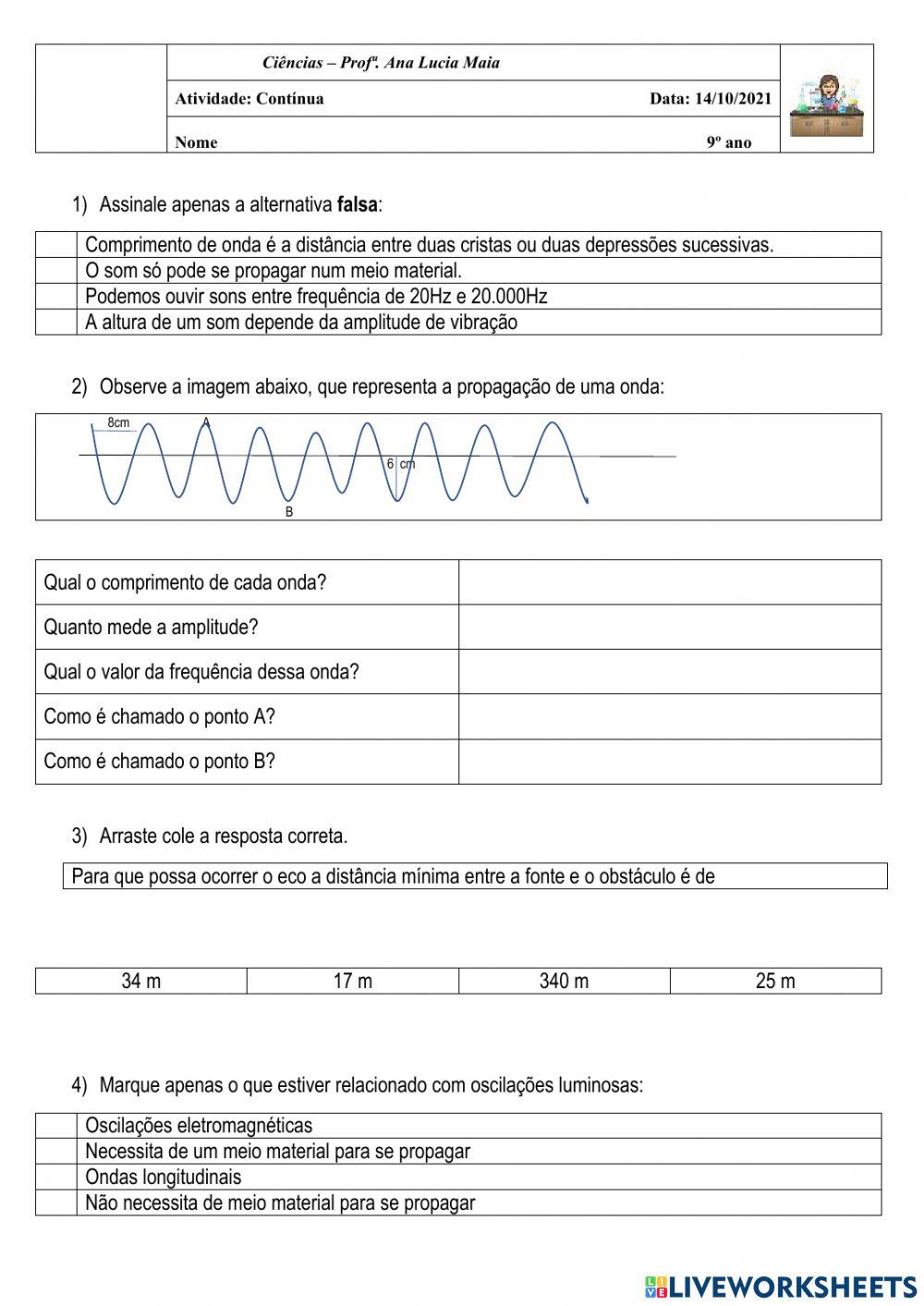 Ondas sonoras e luminosas