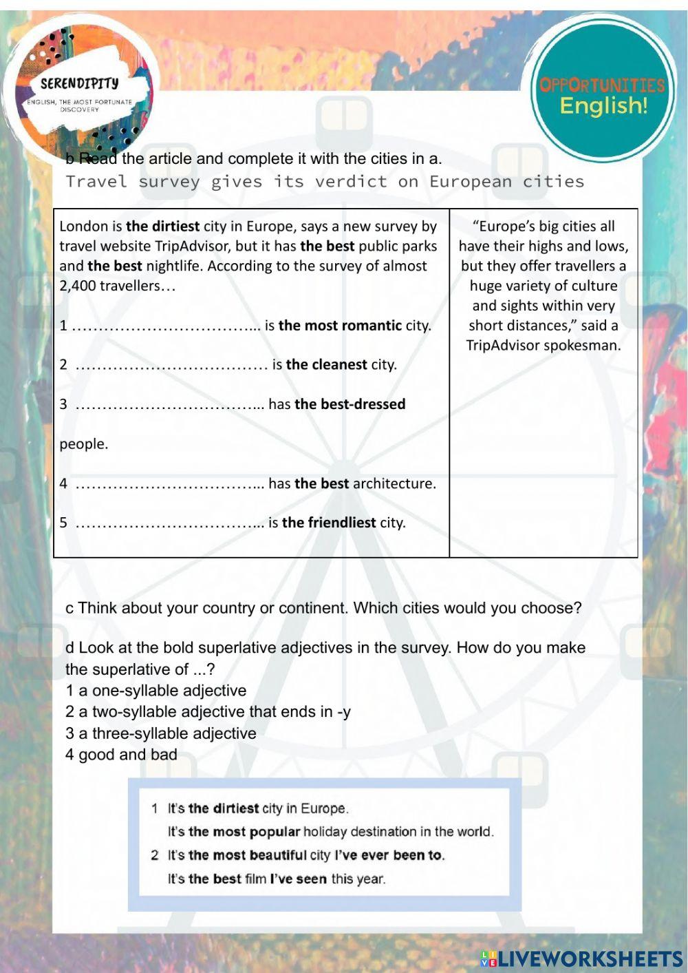 Unit 5B, pre intermediate