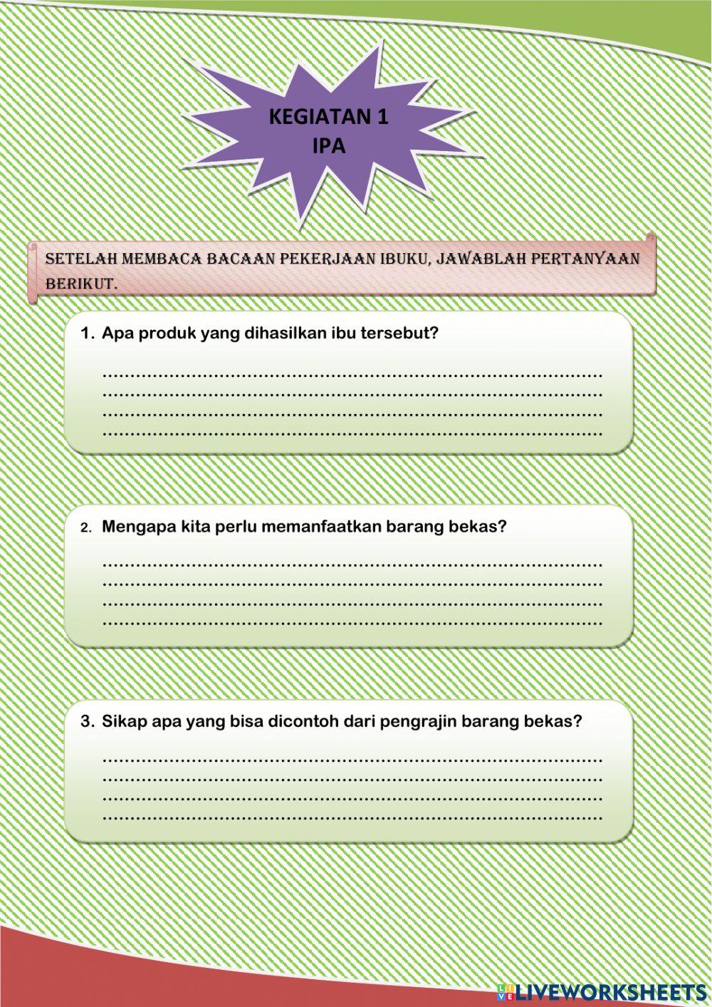 Tema 4 berbagai pekerjaan