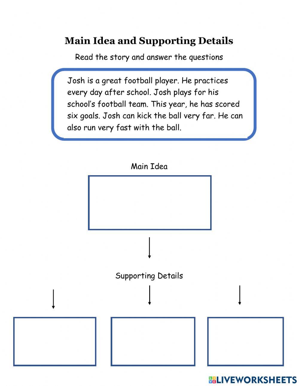 Main Idea & Supporting Details