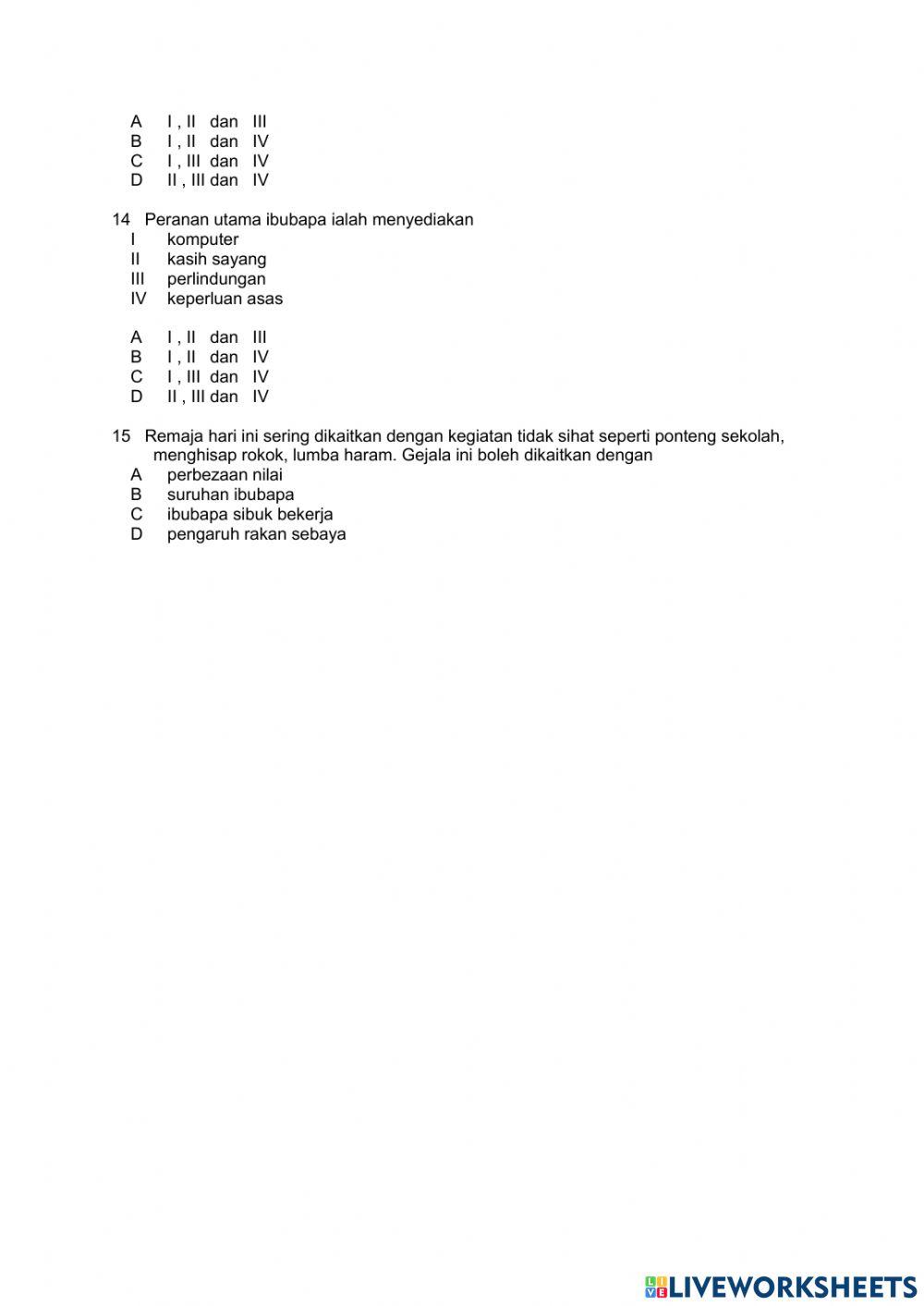 Kesihatan diri dan keluarga