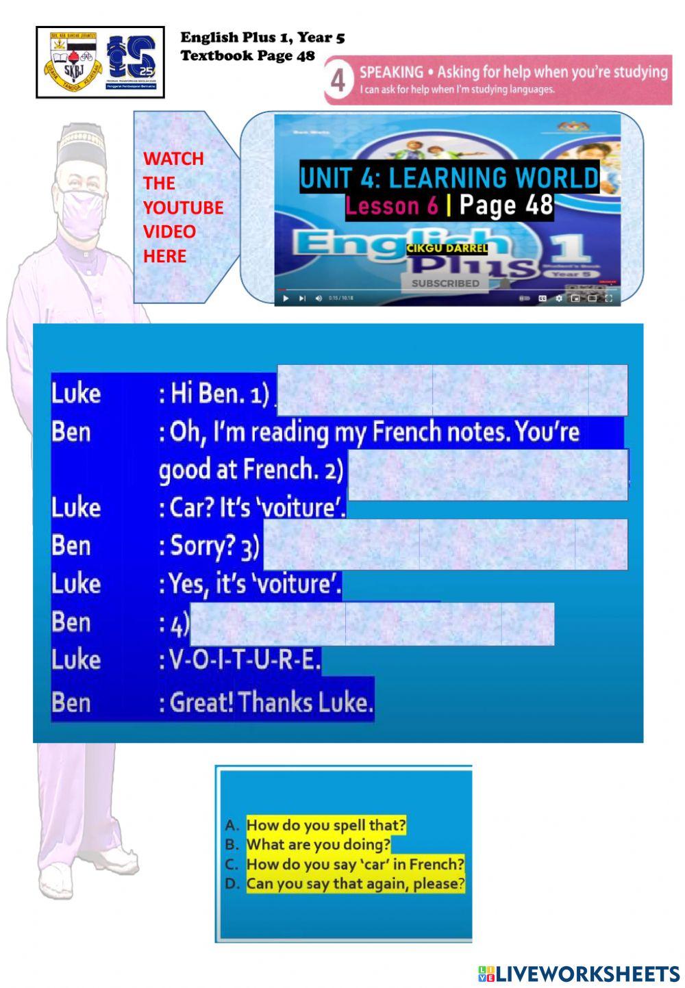 live-worksheet-english-plus-1-year-5-textbook-page-48-worksheet-live