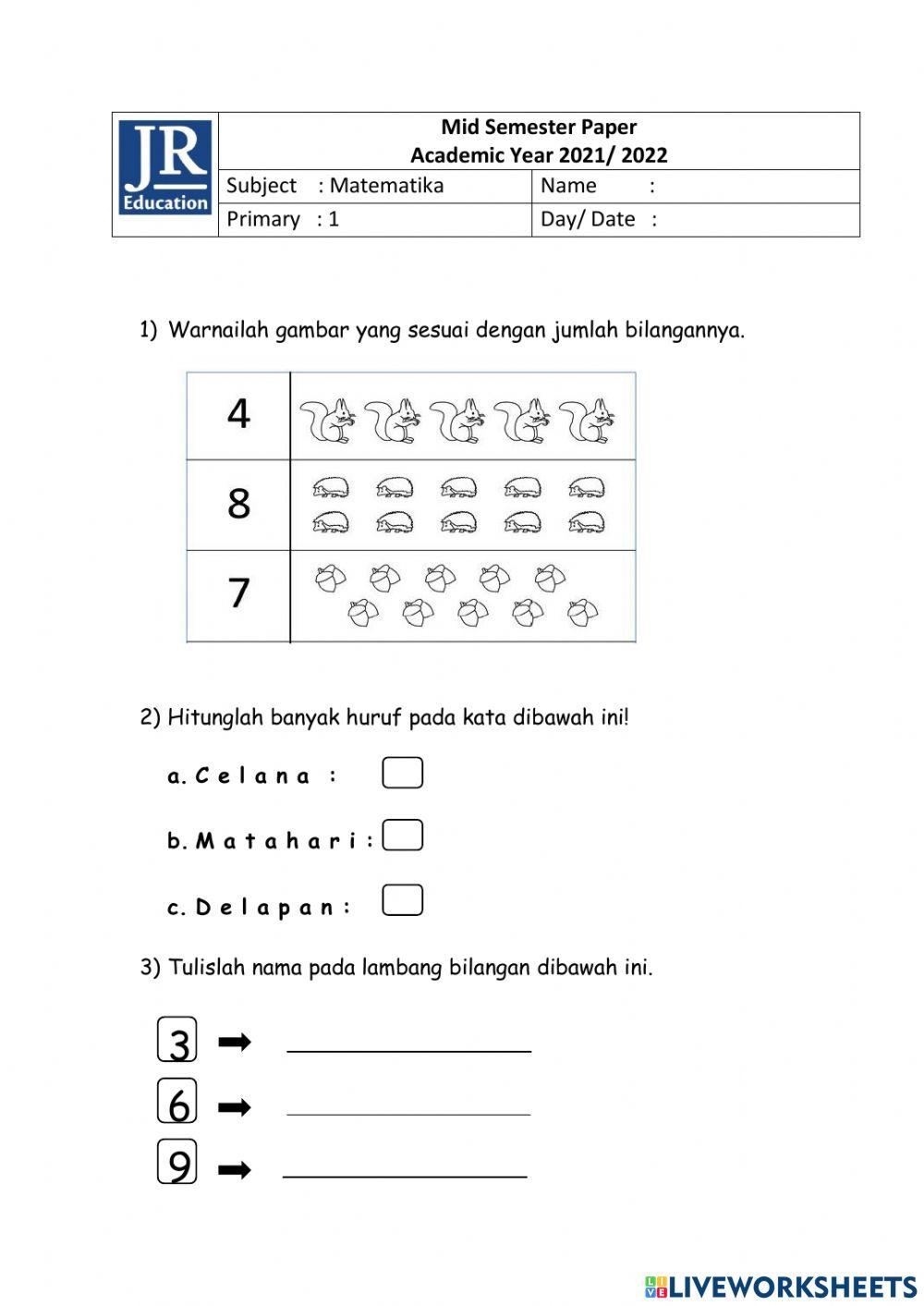 Jimmy Huang Matematika Mid Semester