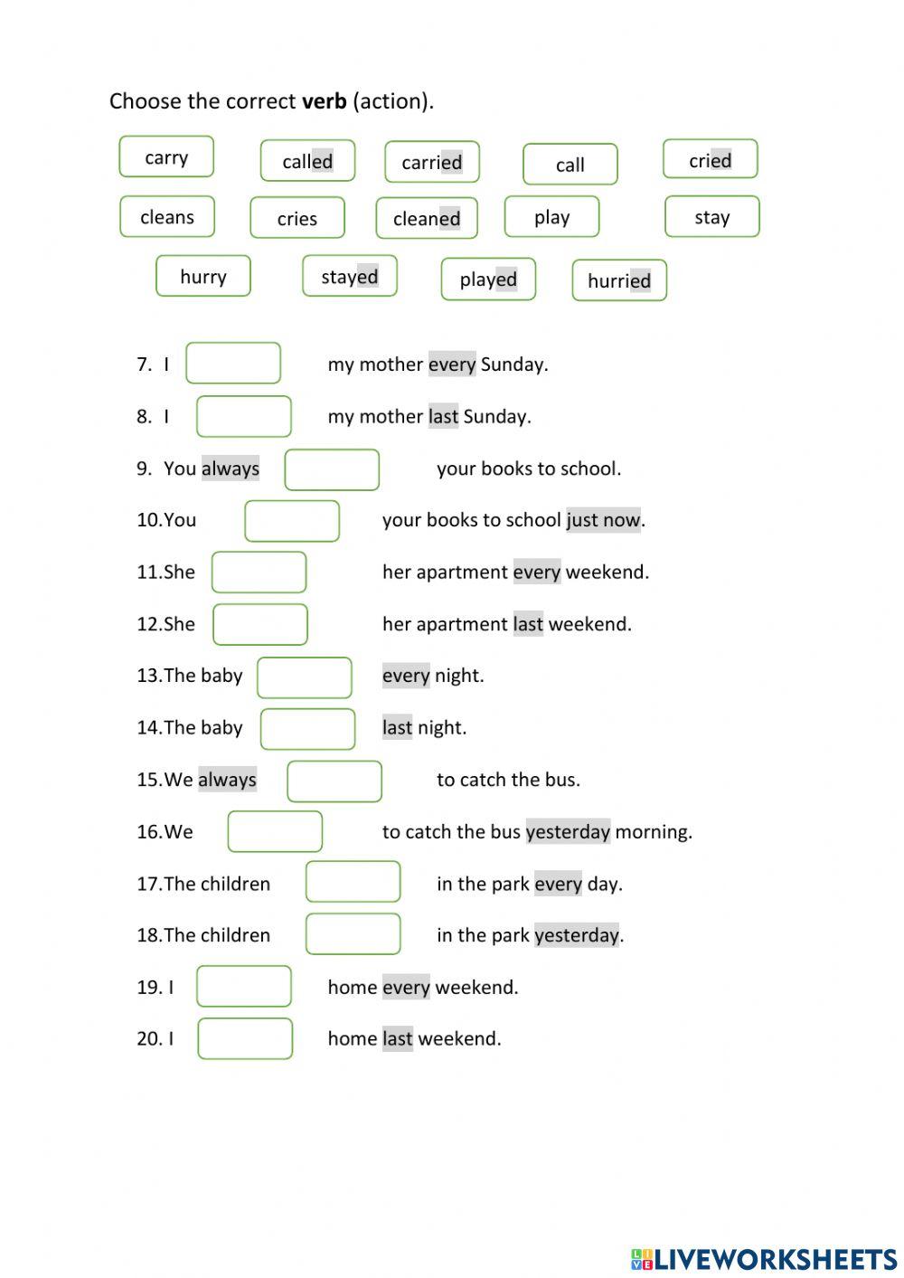 Past Simple and Present Simple Tense